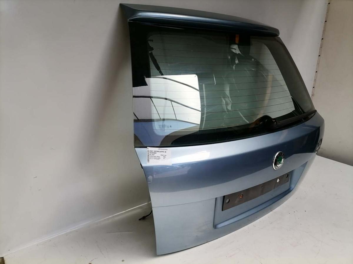 Skoda Fabia 1 original Heckklappe mit Heckscheibe LF5X Satin Grey Met Fließheck Bj.2007